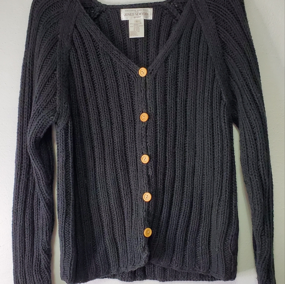 Jones New York/Hand Knitted Cardigan Sweater